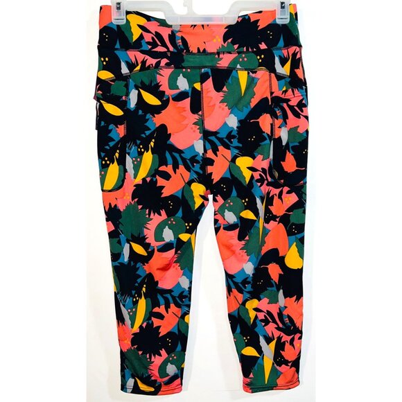 Colorful Pop Fit 2XL High-Waisted Capris With Pockets - Picture 2 of 3